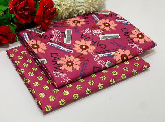 Ladies 2-Piece – Micro Polo Cotton with Floral Print