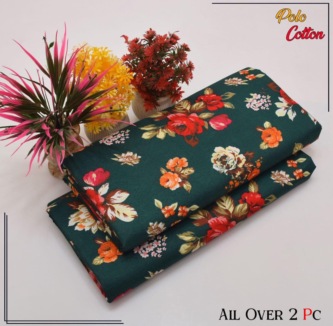 Ladies 2-Piece – Micro Polo Cotton with Floral Print