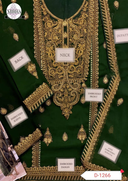 Luxury Heavy Embroidered Chiffon Dress – Full Sequin & Lace Detailing