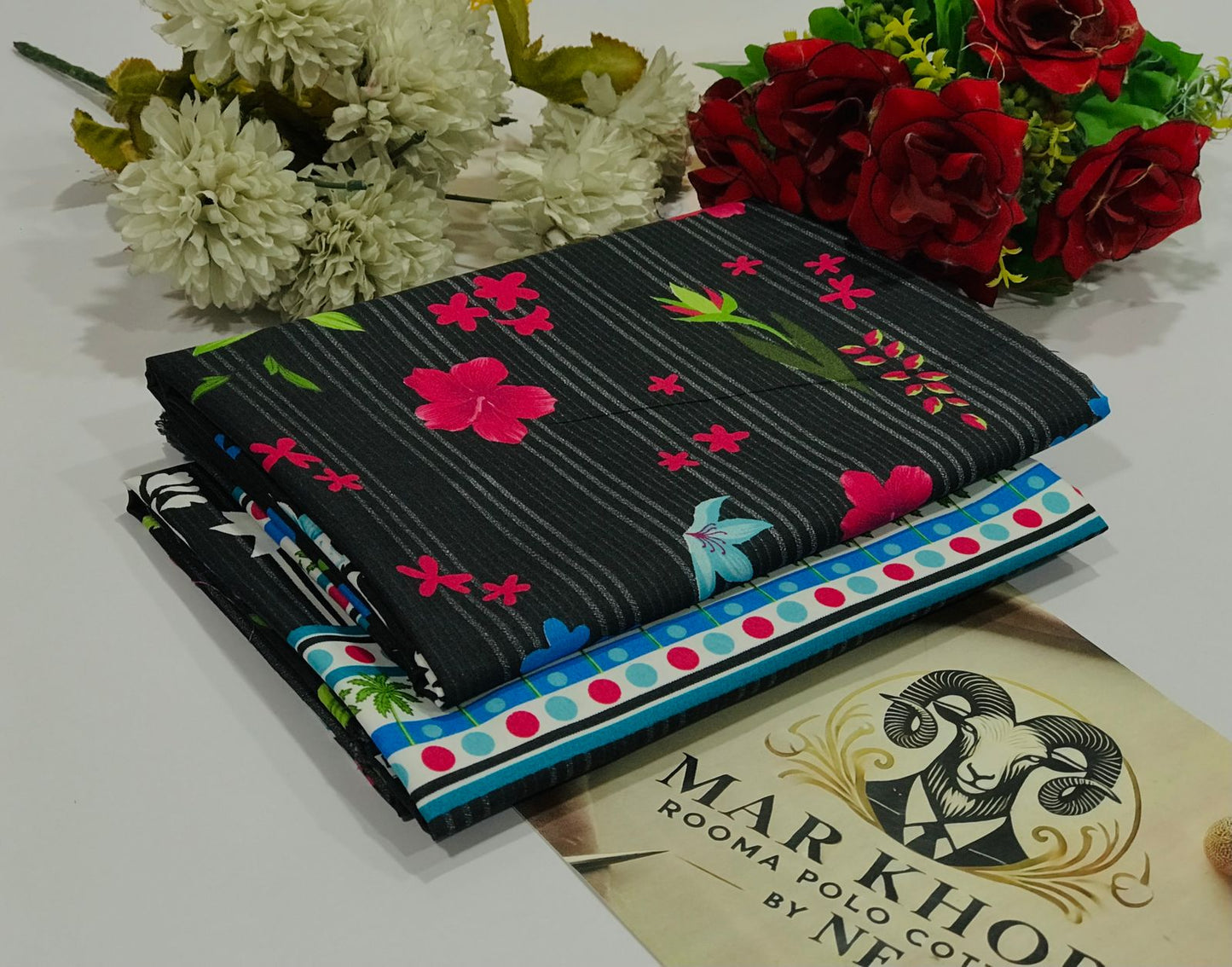 Ladies 2-Piece – Micro Polo Cotton with Floral Print