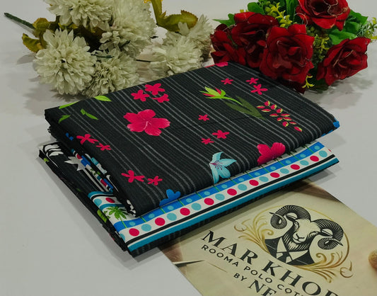 Ladies 2-Piece – Micro Polo Cotton with Floral Print