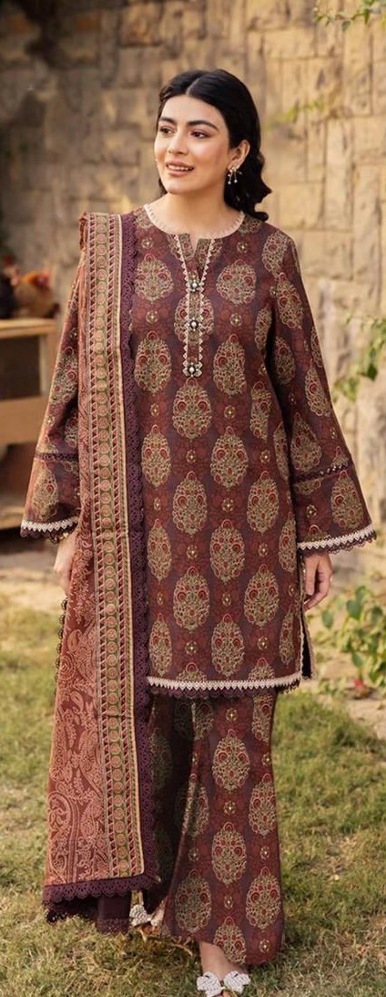 Bana dora digital printed lawn 3pc suit