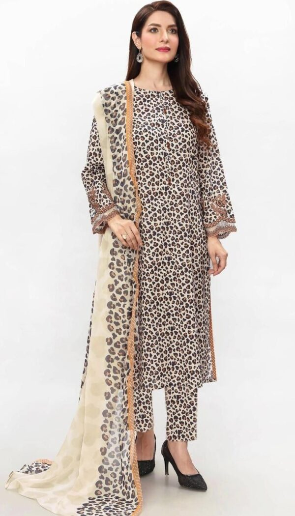 Bana dora digital printed lawn 3pc suit