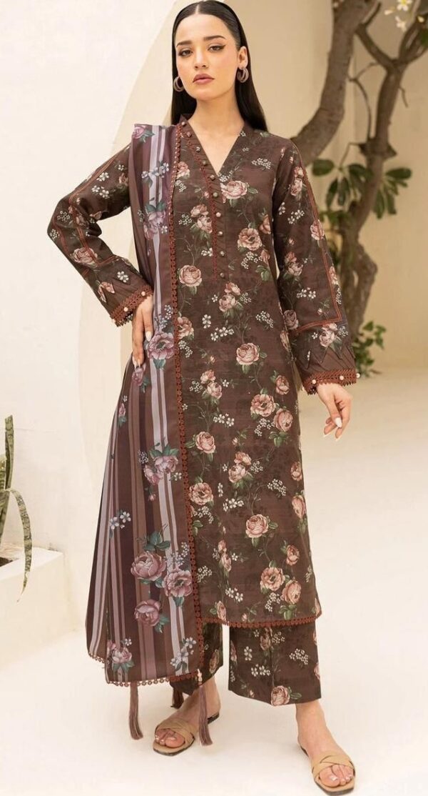 Bana dora digital printed lawn 3pc suit