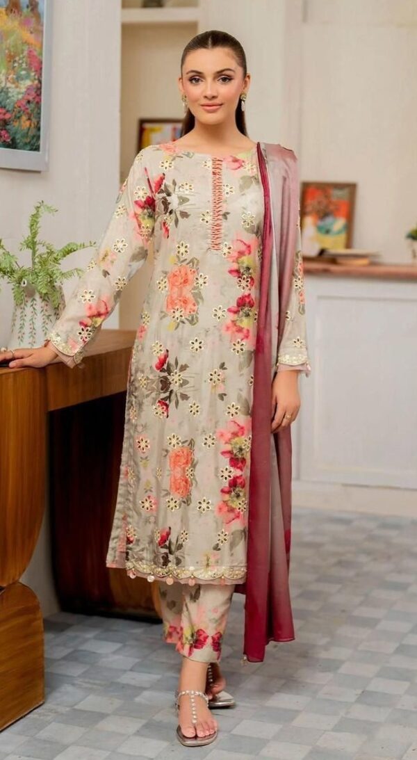 Bana dora digital printed lawn 3pc suit