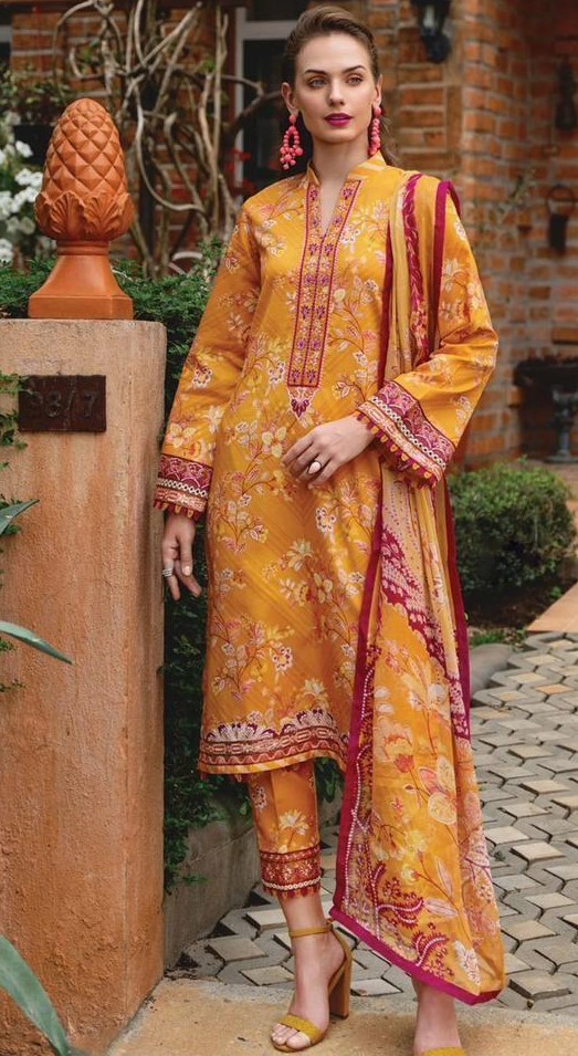 Bana dora digital printed lawn 3pc suit
