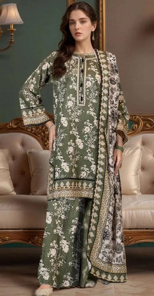 Bana dora digital printed lawn 3pc suit