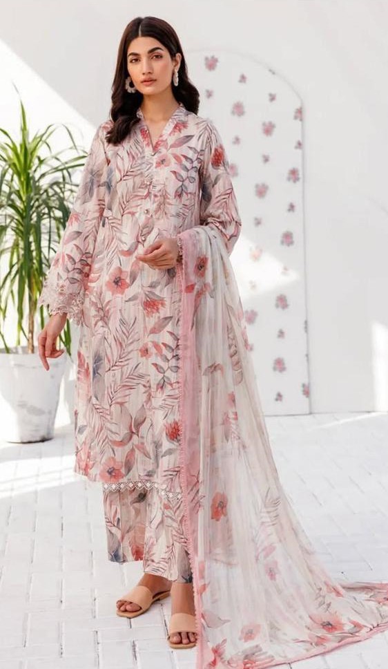 Bana dora digital printed lawn 3pc suit