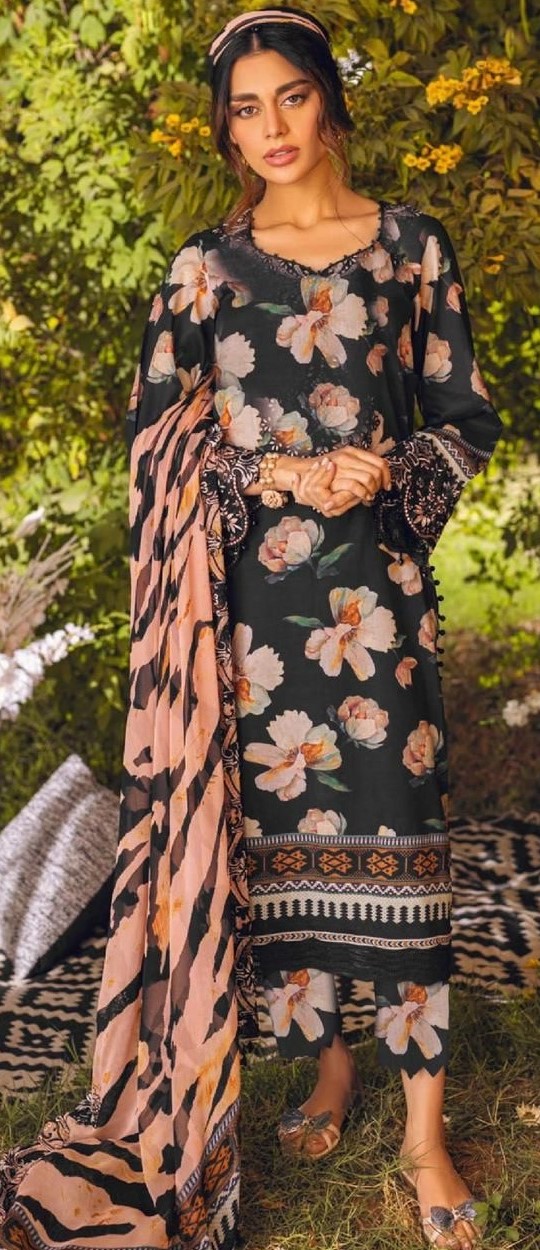 Bana dora digital printed lawn 3pc suit