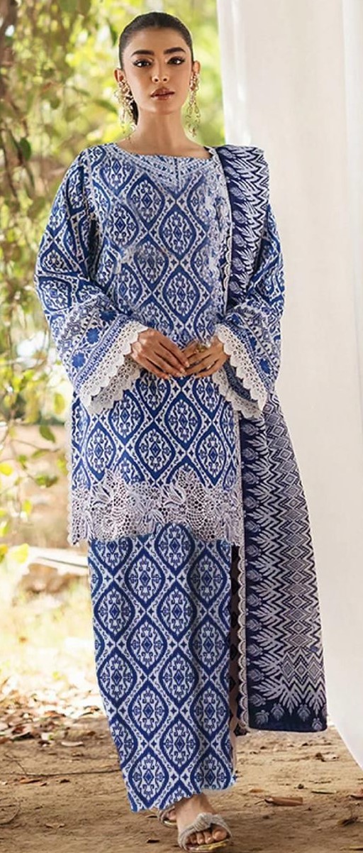 Bana dora digital printed lawn 3pc suit